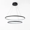 Lampa wisząca LED 2 pierścienie czarna MARSEILLE