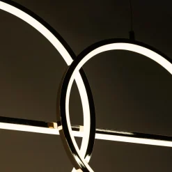 Lampa wisząca LED 2 pierścienie złota CHOLET