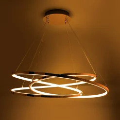 Lampa wisząca LED CHOLET wstęga złota