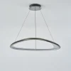 Lampa wisząca LED chromowana czarna GETAFE 85 cm