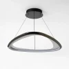 Lampa wisząca LED chromowana czarna GETAFE 65 cm