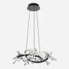 Lampa wisząca LED czarna chrom MAIA z pilotem