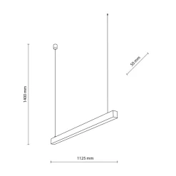 Lampa wisząca LED czarna LUXE