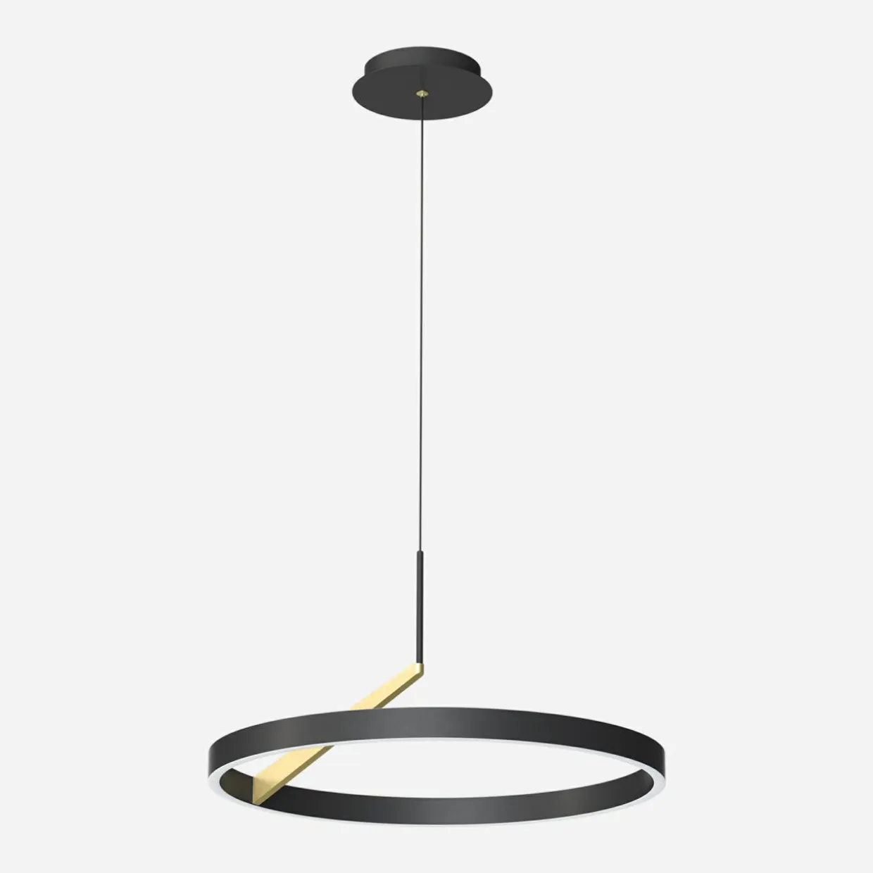 Lampa wisząca LED czarna MALU z pilotem
