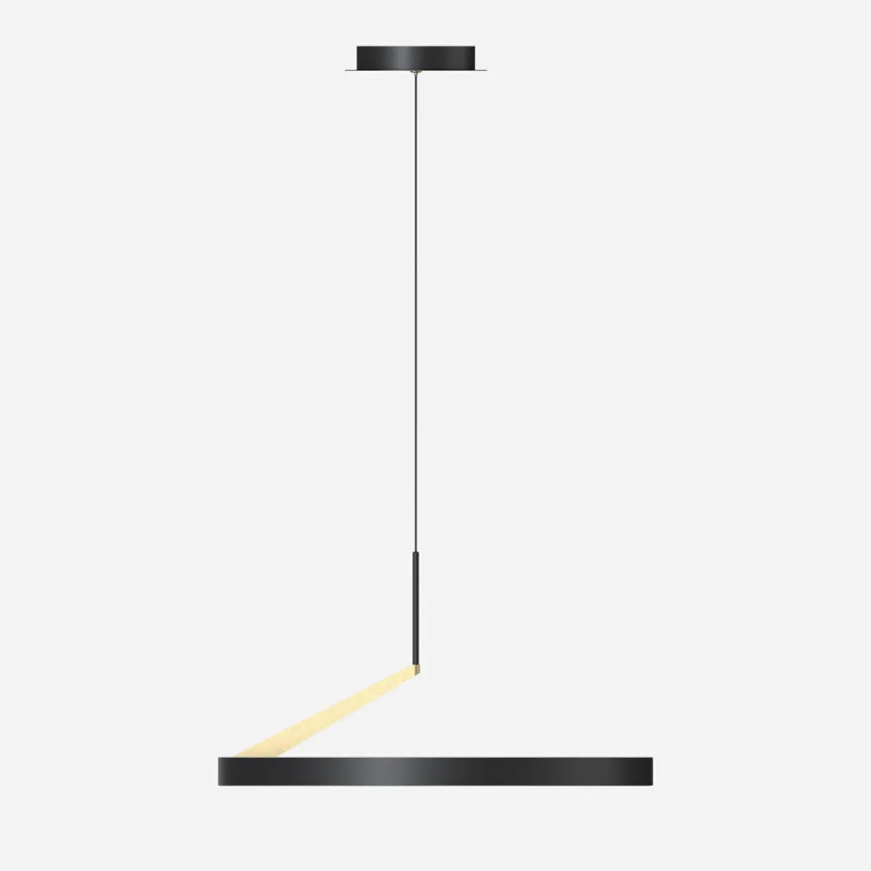 Lampa wisząca LED czarna MALU z pilotem