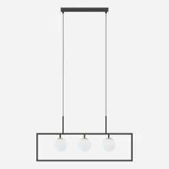 Lampa wisząca LED czarna PIRO z pilotem