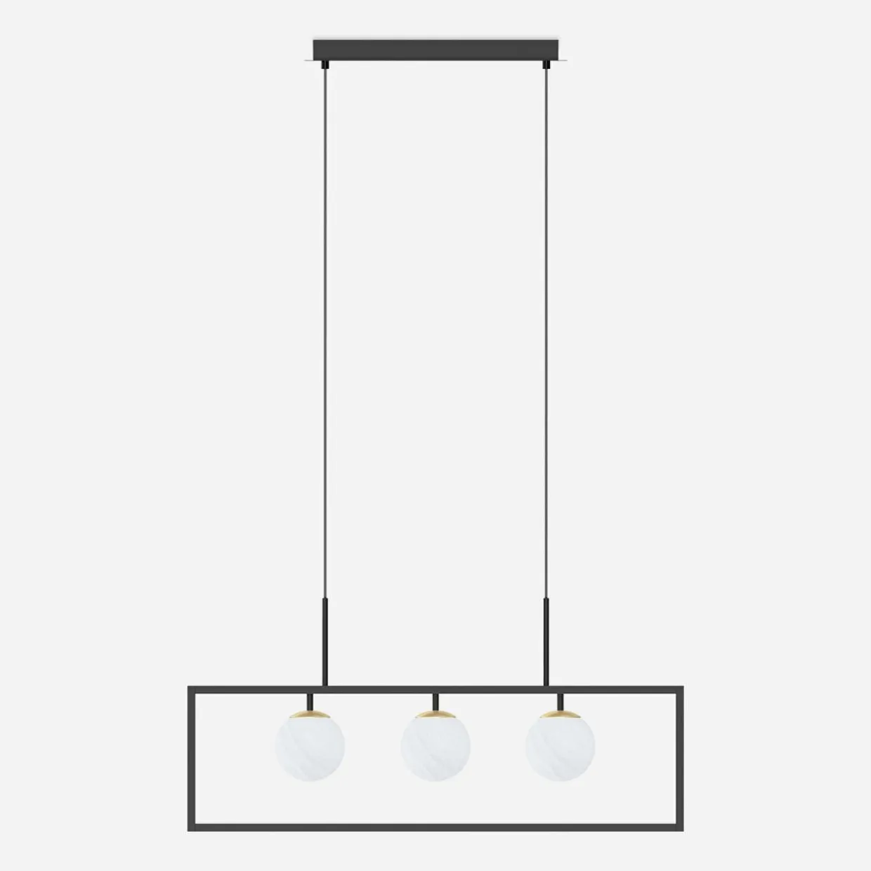 Lampa wisząca LED czarna PIRO z pilotem