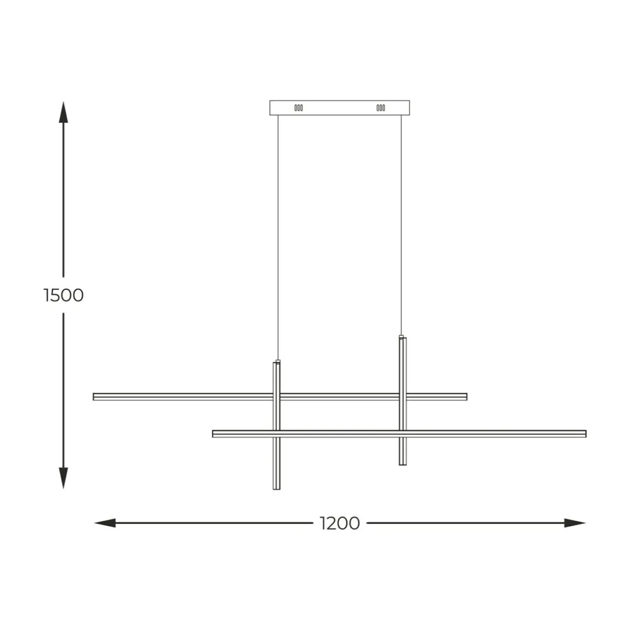 Lampa wisząca LED EDGE czarno-złota