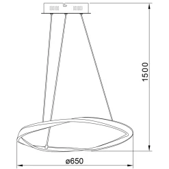 Lampa wisząca LED GIRONA 65 cm