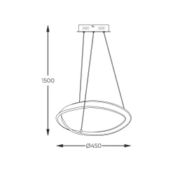 Lampa wisząca LED GIRONA 45 cm
