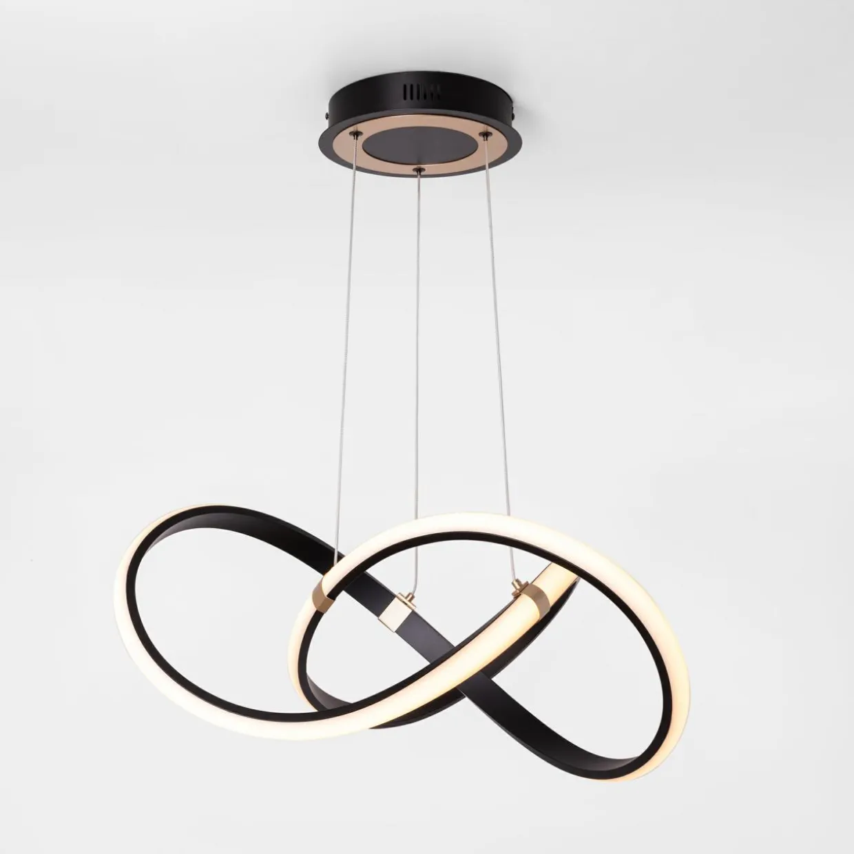 Lampa wisząca LED INDIGO czarno-złota