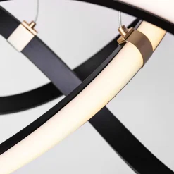 Lampa wisząca LED INDIGO czarno-złota