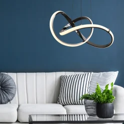 Lampa wisząca LED INDIGO czarna chrom