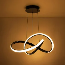 Lampa wisząca LED INDIGO czarna chrom