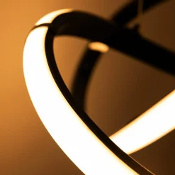 Lampa wisząca LED INDIGO czarna chrom