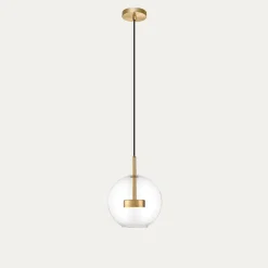 Lampa wisząca LED kula złota ENCELADUS