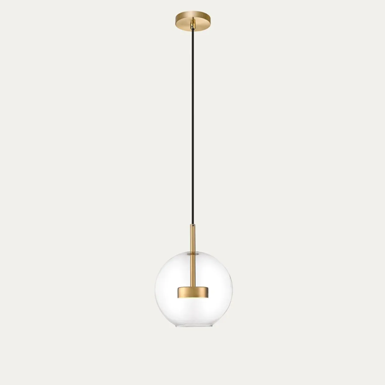 Lampa wisząca LED kula złota ENCELADUS