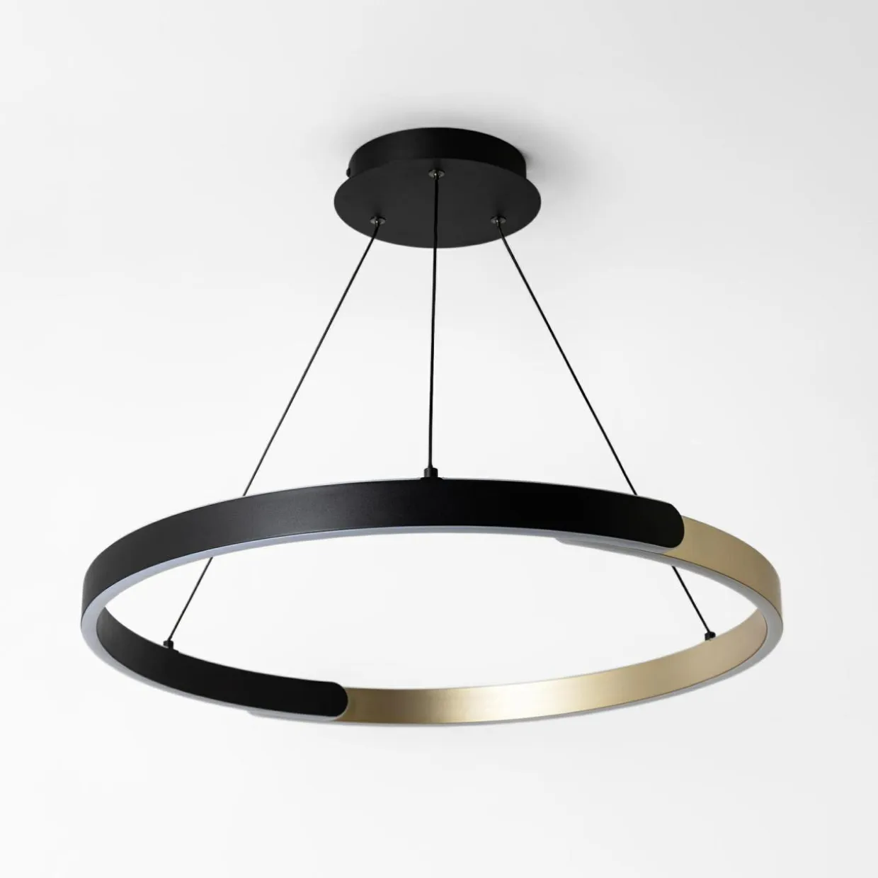 Lampa wisząca LED LINOS czarno-złota