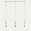 Lampa wisząca LED listwa 3 kule chrom ENCELADUS