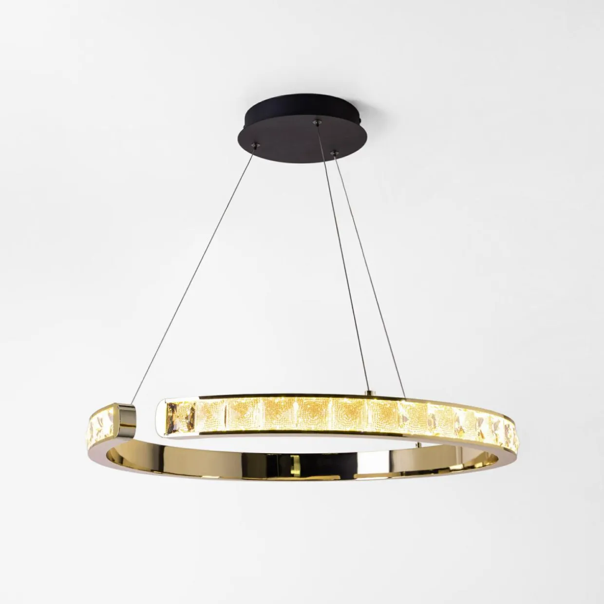 Lampa wisząca LED MURIEL czarno-złota