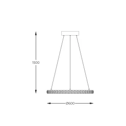 Lampa wisząca LED MURIEL czarno-złota