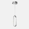Lampa wisząca LED owalna chrom HARLEY
