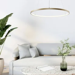Lampa wisząca LED pierścieniowa złota BRENO 60 cm