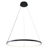 Lampa wisząca LED pierścieniowa czarna BRENO 60 cm