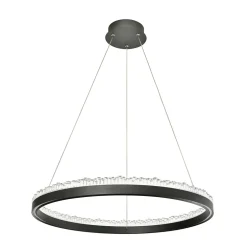 Lampa wisząca LED pierścieniowa czarna REGI 60 cm