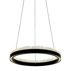 Lampa wisząca LED pierścieniowa czarna REGI 60 cm