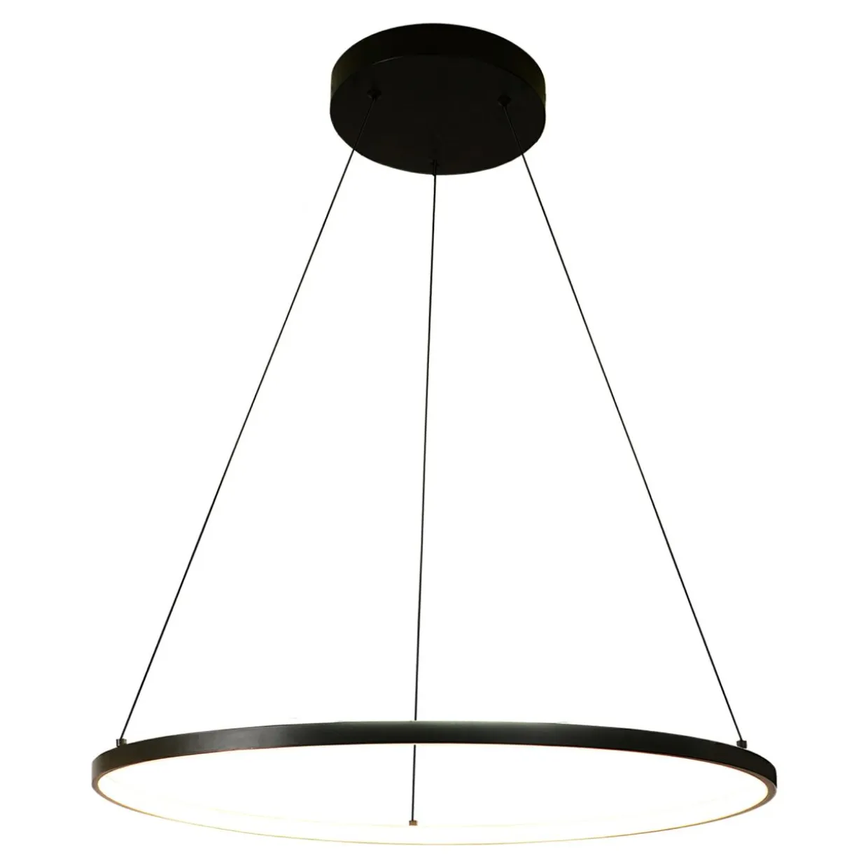 Lampa wisząca LED pierścieniowa czarna HORIK 60 cm