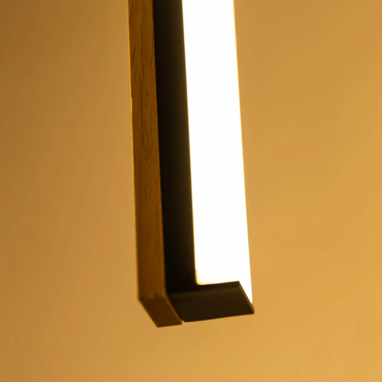 Lampa wisząca LED podstawa listwa czarna drewniana ELIOT V