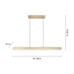Lampa wisząca LED rozsuwana szczotkowana stal PURE MOTO RISE