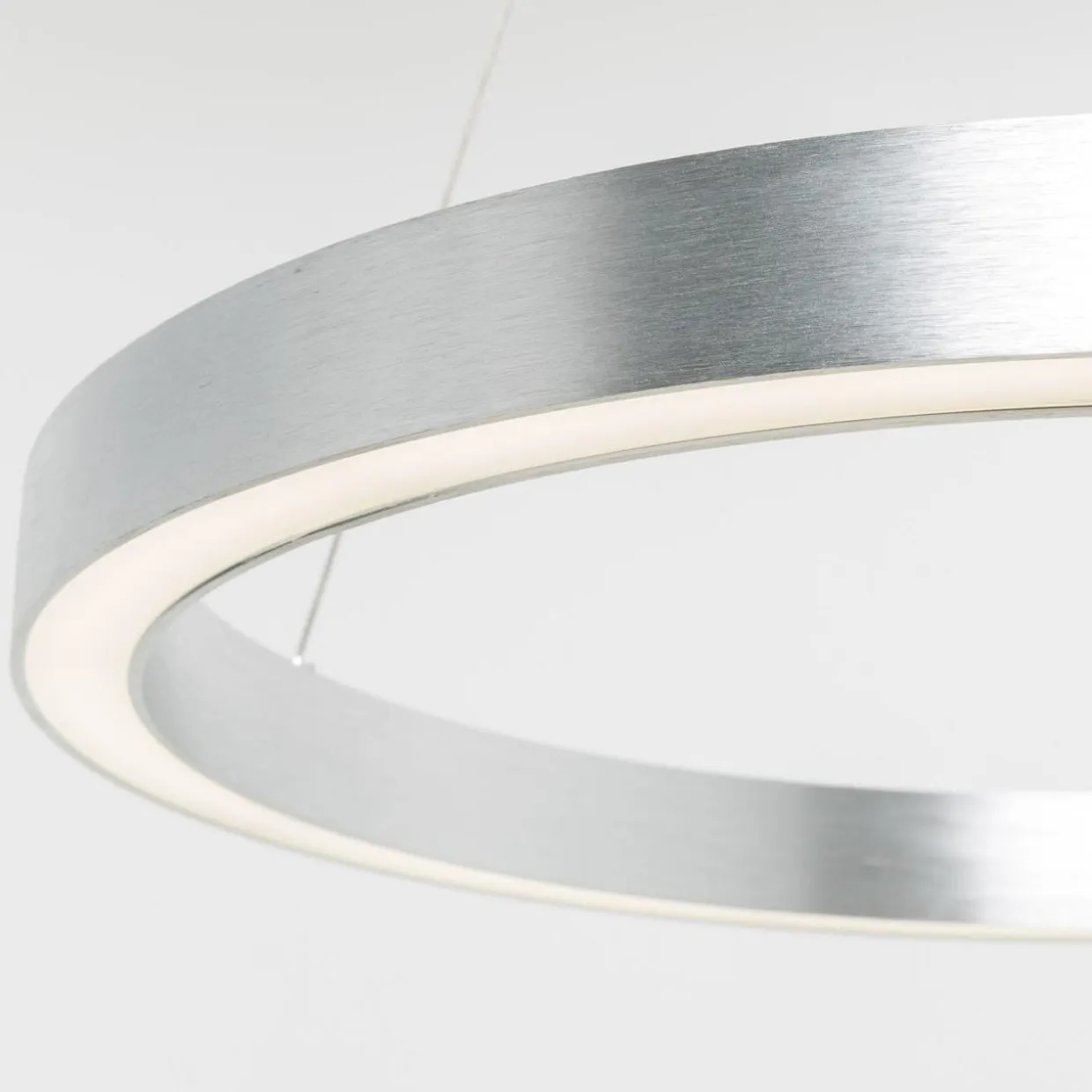 Lampa wisząca LED srebrna CARLO 60 cm