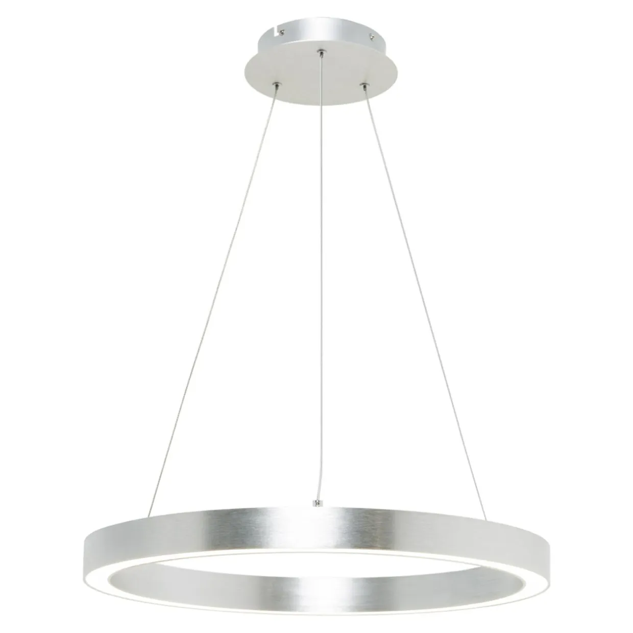 Lampa wisząca LED srebrna CARLO 40 cm