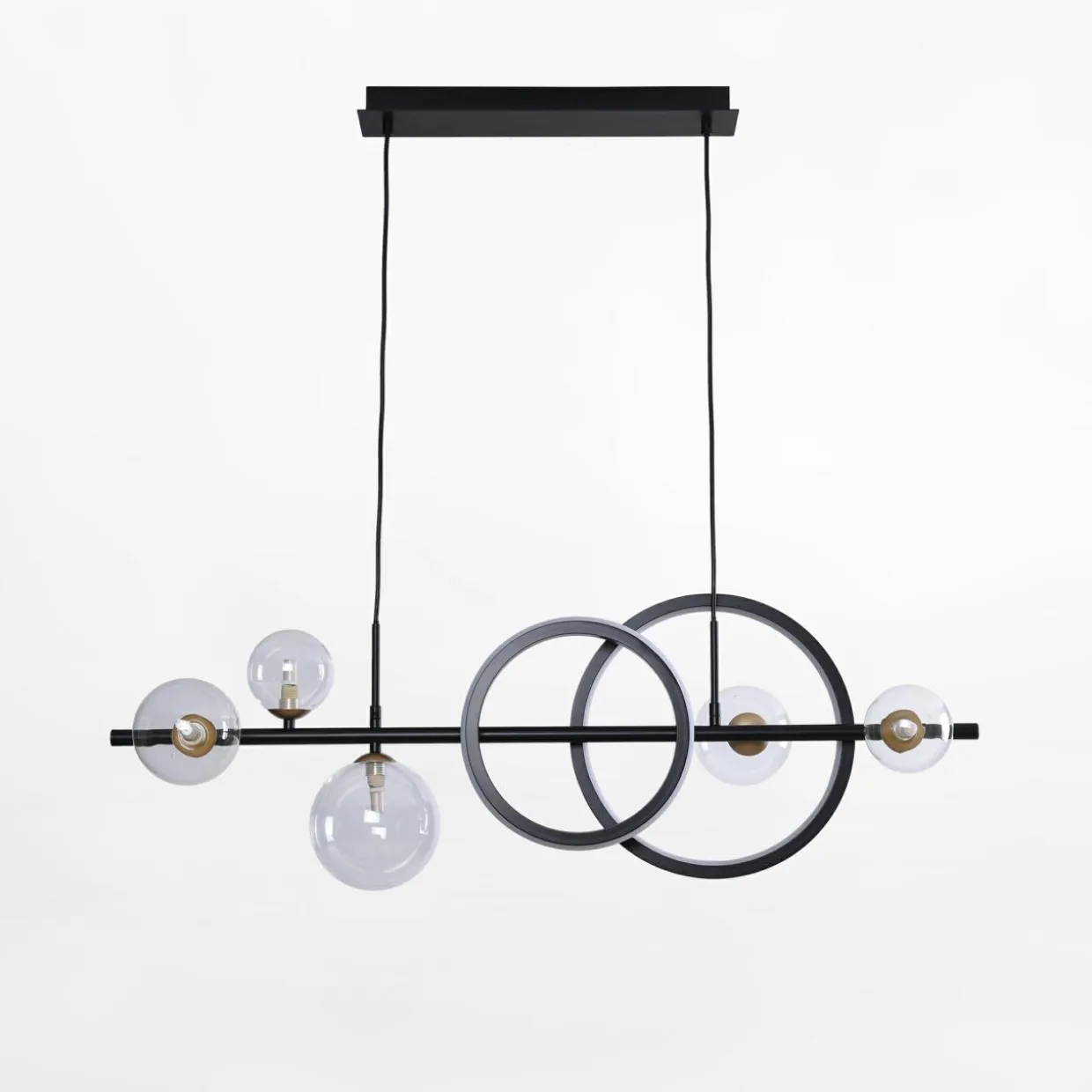 Lampa wisząca LED 20W 5xG9 czarno-złota TAREMI z pilotem