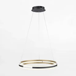 Lampa wisząca LED Wi-Fi czarno-złota Q-BELUGA z pilotem