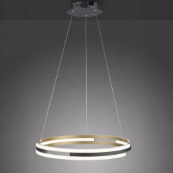 Lampa wisząca LED Wi-Fi czarno-złota Q-BELUGA z pilotem