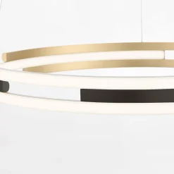 Lampa wisząca LED Wi-Fi czarno-złota Q-BELUGA z pilotem