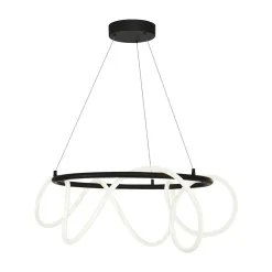 Lampa wisząca LED z pierścieniem czarna BALBO