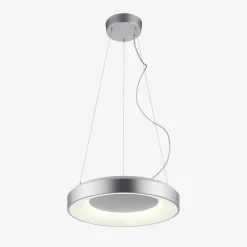 Lampa wisząca LED z pilotem srebrna KETO ANIKA