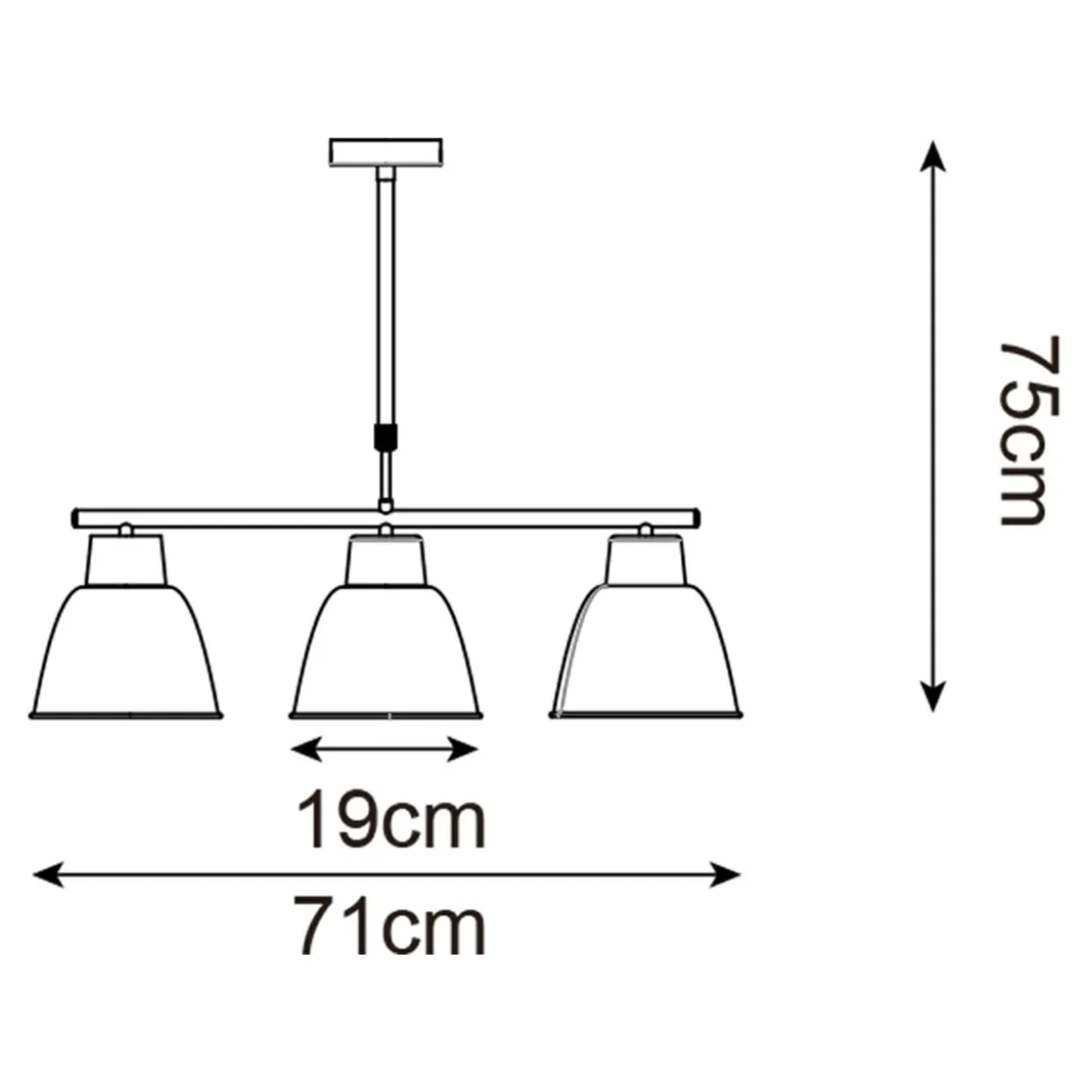 Lampa wisząca listwa biały mat ORLO III