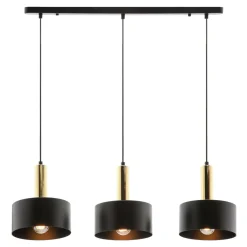 Lampa wisząca listwa czarno-złota LEO III