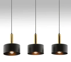 Lampa wisząca listwa czarno-złota LEO III