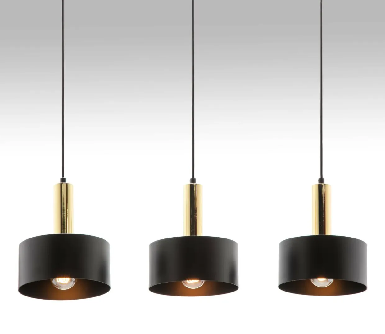Lampa wisząca listwa czarno-złota LEO III