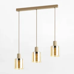 Lampa wisząca listwa jasnobrązowa SIERRA SABIA III