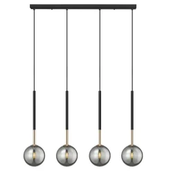 Lampa wisząca listwa kule czarno-złota ARCTURUS 3