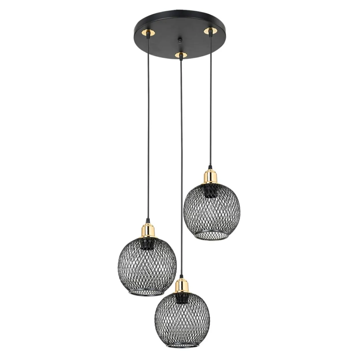 Lampa wisząca loft czarna BELIN 3