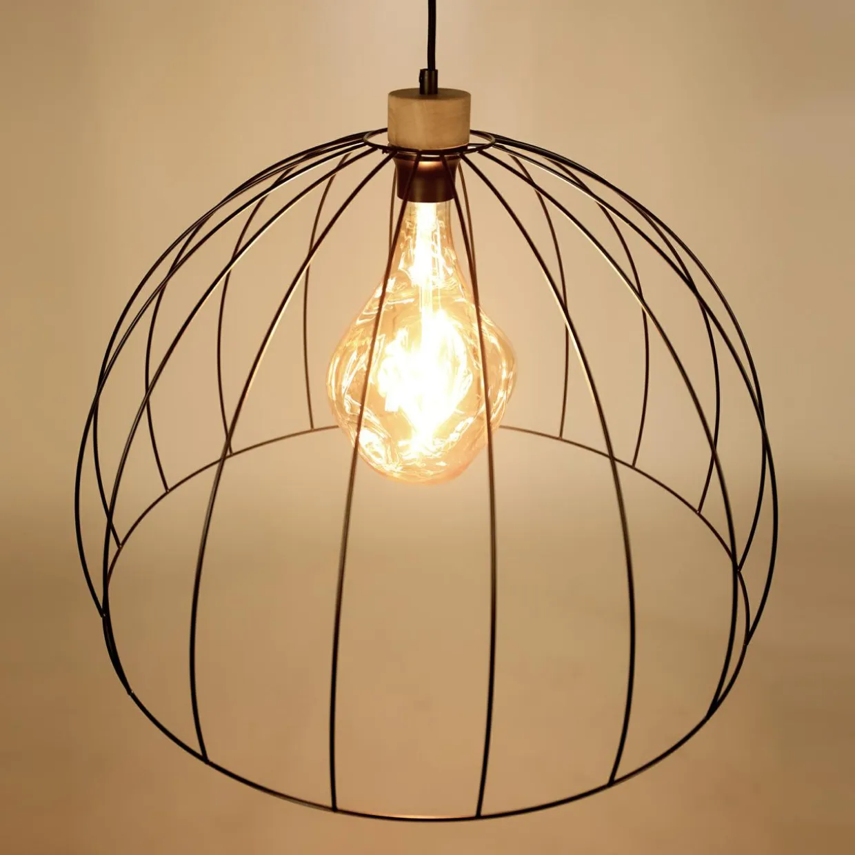 Lampa wisząca loftowa czarna NERO I 57 cm