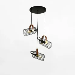 Lampa wisząca loftowa czarna ANTOIN 3